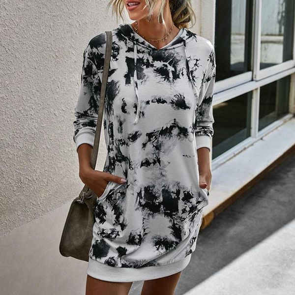 casual dresses tie dye hoodies women dress autumn winter print long sleeve hooded loose straight mini vestidos, Black;gray
casual dresses tie dye hoodies women dress autumn winter print long sleeve hooded loose straight mini vestidos, Black;gray