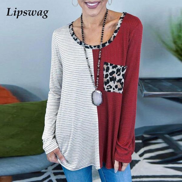 women's blouses & shirts women casual loose pullover shirt elegant patchwork striped leopard lady blouse female retro patch pocket long, White
women's blouses & shirts women casual loose pullover shirt elegant patchwork striped leopard lady blouse female retro patch pocket long, White
