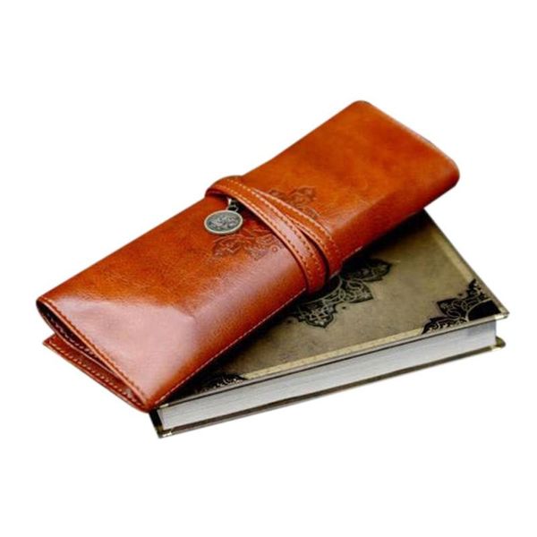 vintage retro pencil cases roll leather pu pencil bag pouch for stationery school supplies
vintage retro pencil cases roll leather pu pencil bag pouch for stationery school supplies