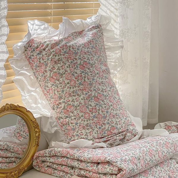 pillow case cilected 100% cotton korean flower print pillowcase princess wind lotus leaf lace cushion cover home decoration 2pcs
pillow case cilected 100% cotton korean flower print pillowcase princess wind lotus leaf lace cushion cover home decoration 2pcs