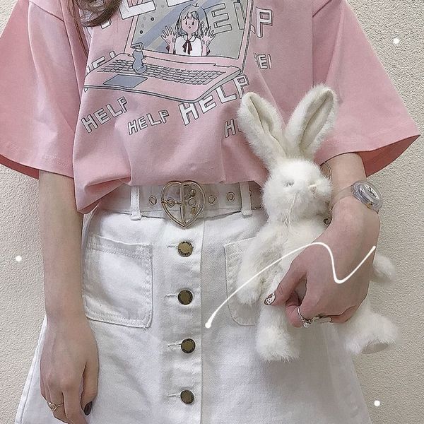 2021 new harajuku letter impression female will see oversize short sleeve schoolgirl style young t-shirt clothes 3lfo, White
2021 new harajuku letter impression female will see oversize short sleeve schoolgirl style young t-shirt clothes 3lfo, White