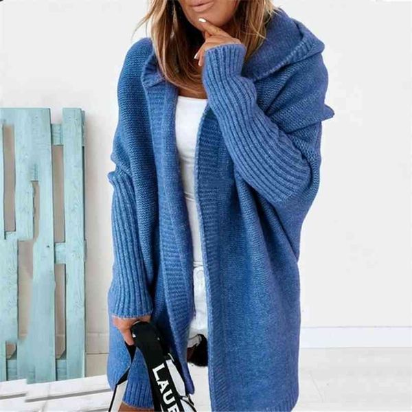 autumn winter casual soft knitting sweaters female batwing sleeve loose jumpers elegant solid hooded knitted cardigan 210922, White;black
autumn winter casual soft knitting sweaters female batwing sleeve loose jumpers elegant solid hooded knitted cardigan 210922, White;black