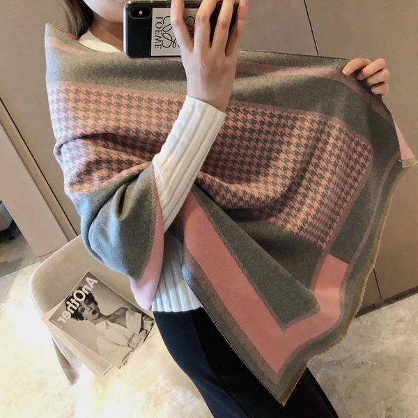 scarves 2021 houndstooth cashmere scarf women men winter plaid holiday gifts, Blue;gray
scarves 2021 houndstooth cashmere scarf women men winter plaid holiday gifts, Blue;gray