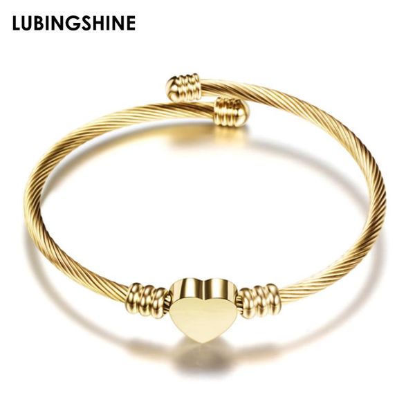 charm bracelets stainless steel twisted cable wire heart charms bangles gold silver color open adjustable bracelet for women jewelry, Golden;silver
charm bracelets stainless steel twisted cable wire heart charms bangles gold silver color open adjustable bracelet for women jewelry, Golden;silver