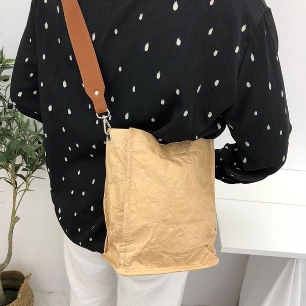 wrinkle design kraft paper totes waterproof package diagonal women bags shoulder bucket women's bag simple ladies handbag
wrinkle design kraft paper totes waterproof package diagonal women bags shoulder bucket women's bag simple ladies handbag