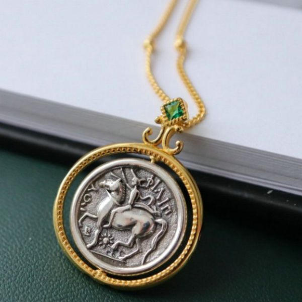 retro ancient coin roman pendant transfer god rotating both sides s925 whole body 925 silver independent packaging
retro ancient coin roman pendant transfer god rotating both sides s925 whole body 925 silver independent packaging