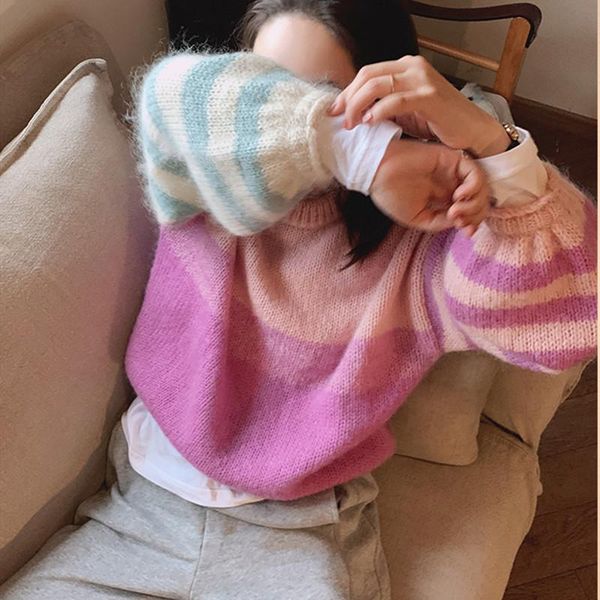 women's sweaters design sense spring and autumn office lady casual round neck long striped contrast color print patchwork knitted sweat, White;black
women's sweaters design sense spring and autumn office lady casual round neck long striped contrast color print patchwork knitted sweat, White;black