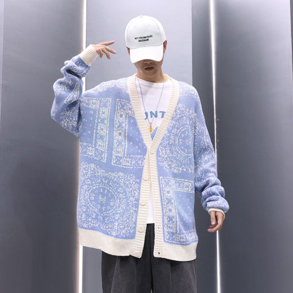 men's sweaters cashew flower cardigan autumn coat loose lazy large size v-neck single-breasted o134 diee, White;black
men's sweaters cashew flower cardigan autumn coat loose lazy large size v-neck single-breasted o134 diee, White;black