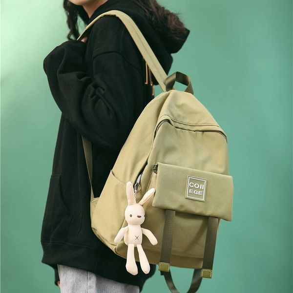 backpack female 2021 college student solid color schoolbag large capacity computer bag travel simple
backpack female 2021 college student solid color schoolbag large capacity computer bag travel simple