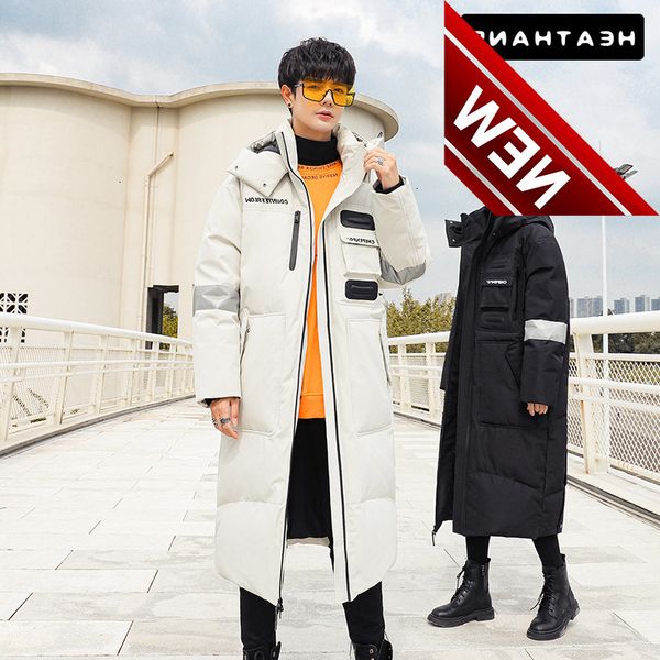 -25 degree couples down jacket winter men's long coats new korean extended over-the-knee young men women parkas, Black
-25 degree couples down jacket winter men's long coats new korean extended over-the-knee young men women parkas, Black