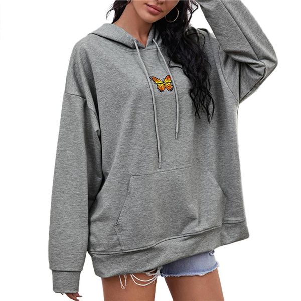 women's hoodies & sweatshirts 2021 casual women butterfly embroidery sweater long sleeve front pocket drawstring autumn and winter swea, Black
women's hoodies & sweatshirts 2021 casual women butterfly embroidery sweater long sleeve front pocket drawstring autumn and winter swea, Black
