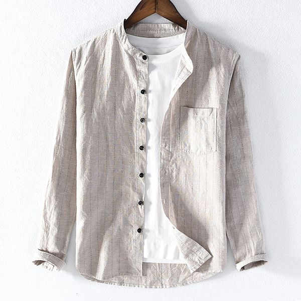 2021 autumn new arrival stripe long sleeve for men casual brand shirts breathable shirt male stand collar chemise nbmh, White
2021 autumn new arrival stripe long sleeve for men casual brand shirts breathable shirt male stand collar chemise nbmh, White