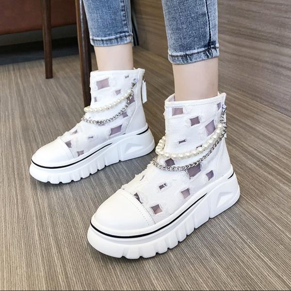boots 2021 canvas shoes women platform british style fashion pearl chain ankle wild thick bottom casual, Black
boots 2021 canvas shoes women platform british style fashion pearl chain ankle wild thick bottom casual, Black