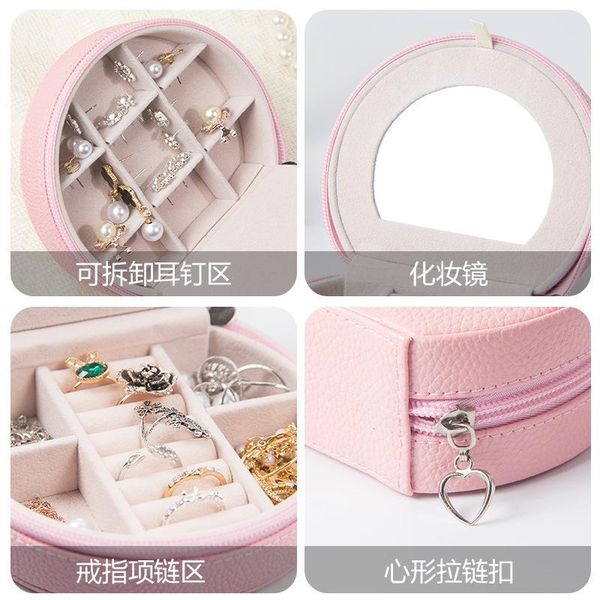 4-color suede portable jewelry box european-style jewelry storage box large space rack gift earrings display, Pink;blue
4-color suede portable jewelry box european-style jewelry storage box large space rack gift earrings display, Pink;blue