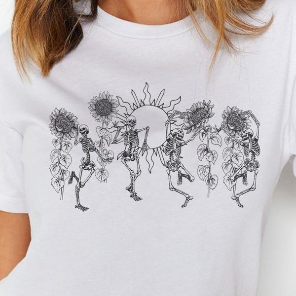 women's t-shirt kuakuayu hjn four skeleton dance letter print t shirt vintage cotton graphic tee short sleeve tshirt, White
women's t-shirt kuakuayu hjn four skeleton dance letter print t shirt vintage cotton graphic tee short sleeve tshirt, White