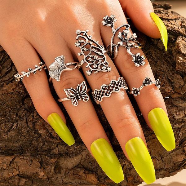 butterfly midi knuckle rings bohemian leaves hollow flower butterfly ring 7-piece set knuckle ring, Golden;silver
butterfly midi knuckle rings bohemian leaves hollow flower butterfly ring 7-piece set knuckle ring, Golden;silver