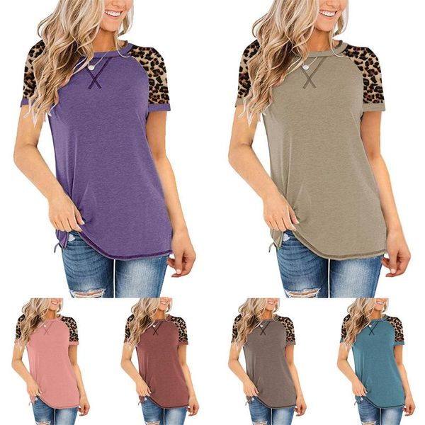 women's t-shirt casual loose o-neck basic shirt pullovers summer patchwork women clothing plus size s-5xl, White 
women's t-shirt casual loose o-neck basic shirt pullovers summer patchwork women clothing plus size s-5xl, White