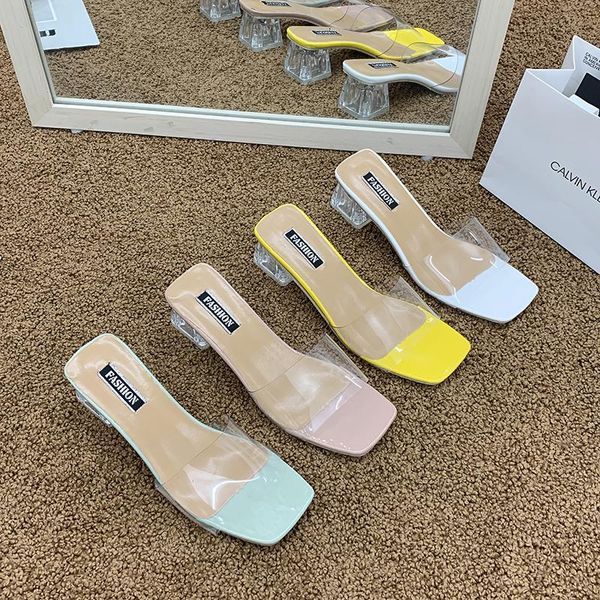slippers clear transparent women shoes woman mules summer ladies female thick high heels crystal casual plus size 43, Black
slippers clear transparent women shoes woman mules summer ladies female thick high heels crystal casual plus size 43, Black