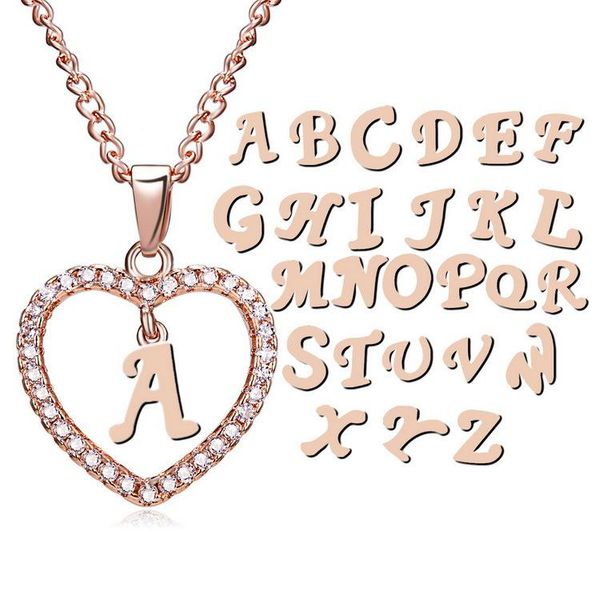 chokers a-z english letter love heart crystal pendant necklace gold color choker necklaces for women fashion jewelry accessories, Golden;silver
chokers a-z english letter love heart crystal pendant necklace gold color choker necklaces for women fashion jewelry accessories, Golden;silver