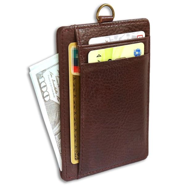 card holders rfid id holder genuine leather men wallet male mini slim front pocket women business with key ring, Brown;gray
card holders rfid id holder genuine leather men wallet male mini slim front pocket women business with key ring, Brown;gray