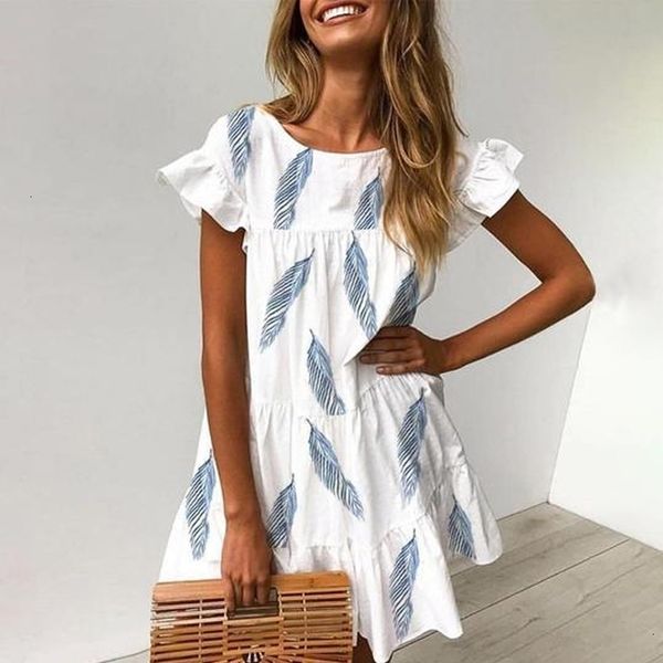 casual dresses summer ruffles sleeve print dress for women o neck behomian female a line short vestidos 2021 olzj, Black;gray
casual dresses summer ruffles sleeve print dress for women o neck behomian female a line short vestidos 2021 olzj, Black;gray