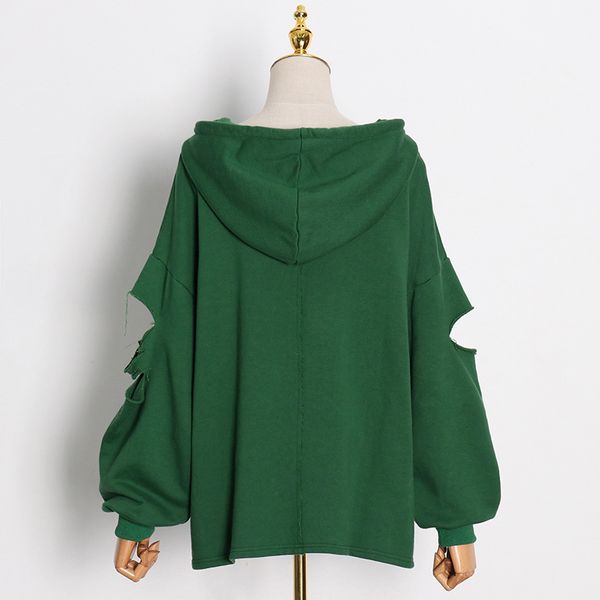 Korean Hollow Out Hole Sweatshirt For Women Hooded Collar Long Sleeve Casual Solid Sweatshirts Female Fashion New, Black
Korean Hollow Out Hole Sweatshirt For Women Hooded Collar Long Sleeve Casual Solid Sweatshirts Female Fashion New, Black