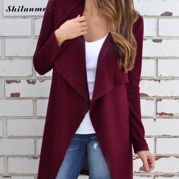 women's sweaters causal knitting long knitted sweater cardigan woman 2021 autumn slim red lapel open stitch sleeve outwear, White;black
women's sweaters causal knitting long knitted sweater cardigan woman 2021 autumn slim red lapel open stitch sleeve outwear, White;black