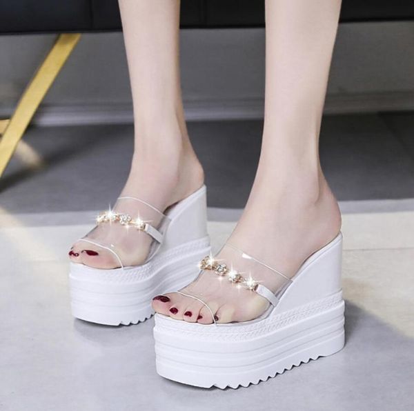 sandals 2021 summer women shoes fashion pvc clear wedge female high heel 12cm sandlias chaussure ladies platform slippers, Black
sandals 2021 summer women shoes fashion pvc clear wedge female high heel 12cm sandlias chaussure ladies platform slippers, Black