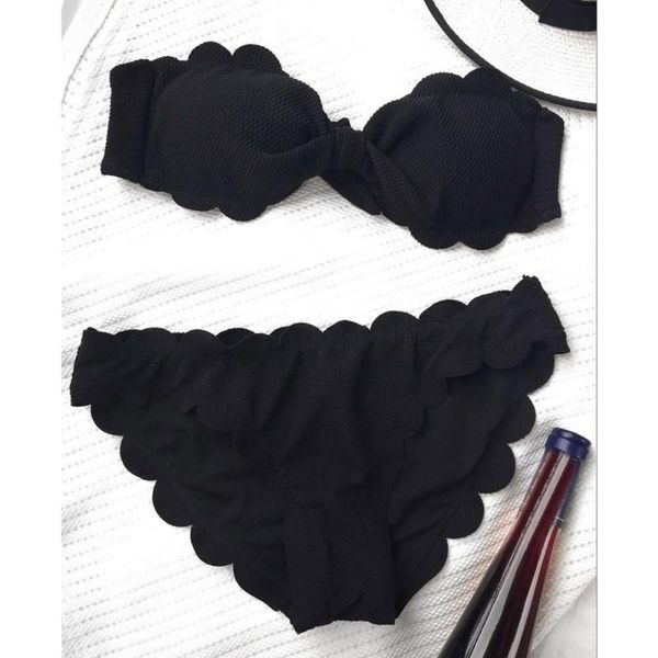 women's swimwear women low waist bikini set strapless padded bra beach halter swimsuit maillot de bain femme c0292, White;black
women's swimwear women low waist bikini set strapless padded bra beach halter swimsuit maillot de bain femme c0292, White;black