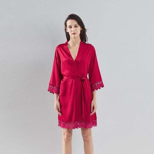 women's sleepwear dressing gown female bride spring summer wedding red bath robe bridesmaid hand gift lace bridal silk robes for women, Black;red
women's sleepwear dressing gown female bride spring summer wedding red bath robe bridesmaid hand gift lace bridal silk robes for women, Black;red