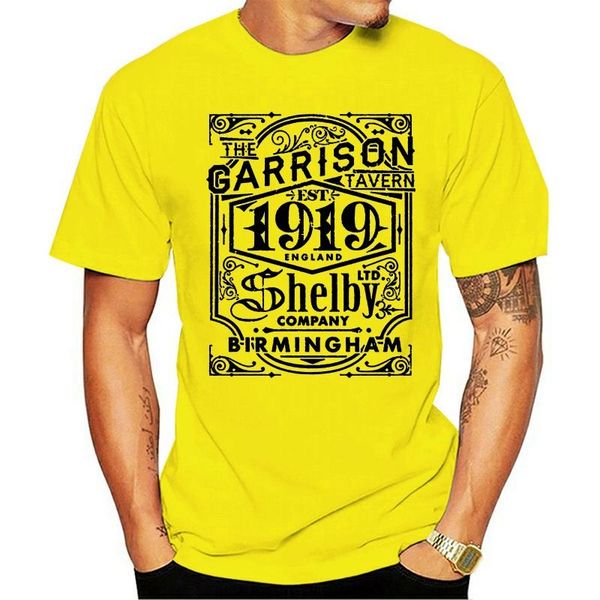 men's t-shirts peaky blinder 'garrison pub ' (white) t-shirt, White;black