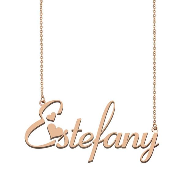 pendant necklaces estefany name necklace , custom for women girls friends birthday wedding christmas mother days gift, Silver 
pendant necklaces estefany name necklace , custom for women girls friends birthday wedding christmas mother days gift, Silver