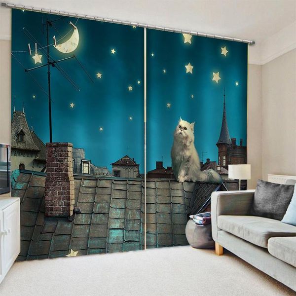curtain & drapes cute kitten watching the moon and stars pattern blackout kit, suitable for home curtains in living room bedroom
curtain & drapes cute kitten watching the moon and stars pattern blackout kit, suitable for home curtains in living room bedroom