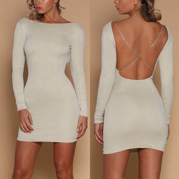 casual dresses jaycosin fashion women's cross backless shiny dress o-neck long sleeve sheath ladies party club mini vestidos, Black;gray
casual dresses jaycosin fashion women's cross backless shiny dress o-neck long sleeve sheath ladies party club mini vestidos, Black;gray