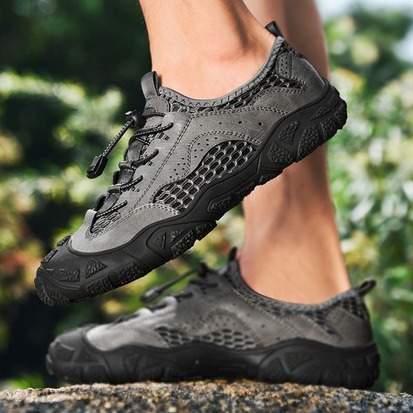 slippers men summer genuine leather sandals non slip breathable wading creek shoes casual hiking mesh outdoor fishing boot luxury jf43, Black
slippers men summer genuine leather sandals non slip breathable wading creek shoes casual hiking mesh outdoor fishing boot luxury jf43, Black
