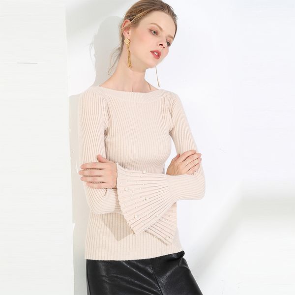 rockets flare sleeve women's nightgown autumn and winter thin elastic sweater knitted pullovers outerwear ta5803 ze07, White;black
rockets flare sleeve women's nightgown autumn and winter thin elastic sweater knitted pullovers outerwear ta5803 ze07, White;black