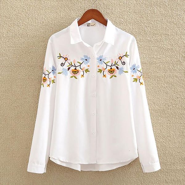 floral embroidered slim white women shirts long sleeve woman office plus size
floral embroidered slim white women shirts long sleeve woman office plus size