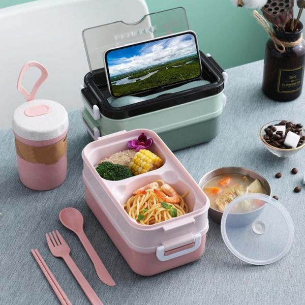 dinnerware sets 1 set portable safe lunch container leakproof stainless steel buckle double-layer rectangle storage bowl box for school
dinnerware sets 1 set portable safe lunch container leakproof stainless steel buckle double-layer rectangle storage bowl box for school
