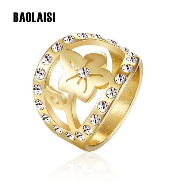 wedding rings baolaisi flowers crystal ring stainless steel women gold-color party fashion jewelry valentine's gift, Slivery;golden
wedding rings baolaisi flowers crystal ring stainless steel women gold-color party fashion jewelry valentine's gift, Slivery;golden