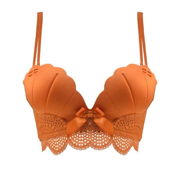 bras shangchengji underwear french romantic gathered sea shell lace bra woman young girl smalll chest cute sweet wire free, Red;black
bras shangchengji underwear french romantic gathered sea shell lace bra woman young girl smalll chest cute sweet wire free, Red;black