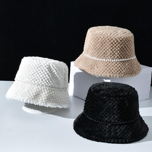 wide brim hats winter women pearl bucket thicken plush warm girls fisherman hat solid color autumn sun protection caps, Blue;gray
wide brim hats winter women pearl bucket thicken plush warm girls fisherman hat solid color autumn sun protection caps, Blue;gray