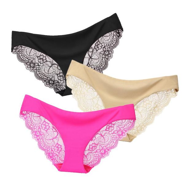 women's panties 3pcs/lot women set lace briefs ice silk seamless low-rise lingerie comfort female underwear, Black;pink
women's panties 3pcs/lot women set lace briefs ice silk seamless low-rise lingerie comfort female underwear, Black;pink