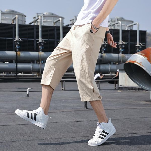 men's shorts summer sports men casual loose tide brand knee length pants solid color workout sweathshorts thin, White;black
men's shorts summer sports men casual loose tide brand knee length pants solid color workout sweathshorts thin, White;black