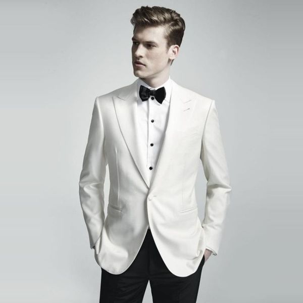 men's suits & blazers custom white men groom tuxedos jacket+pants wedding suit for mens prom fashion party side vent, White;black
men's suits & blazers custom white men groom tuxedos jacket+pants wedding suit for mens prom fashion party side vent, White;black