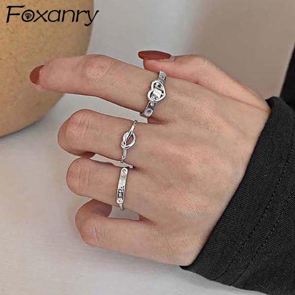 cluster rings foxanry 925 sterling silver letters for women creative simple love heart belt buckle geometric trendy party jewelry gifts, Golden;silver
cluster rings foxanry 925 sterling silver letters for women creative simple love heart belt buckle geometric trendy party jewelry gifts, Golden;silver
