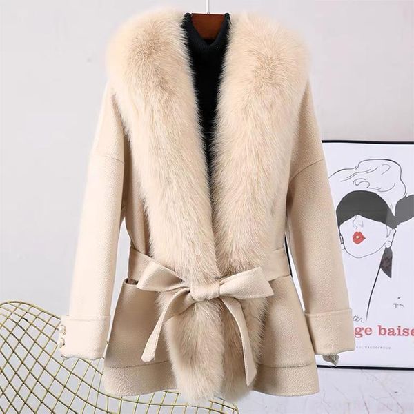 women's wool & blends 2021 winter fashion female lady's woolen overcoat fur collar women slim belt coat, Black
women's wool & blends 2021 winter fashion female lady's woolen overcoat fur collar women slim belt coat, Black
