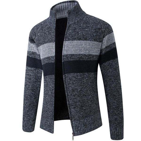 men's sweaters warm autumn and winter plus velvet thick wool zipper cardigan sweater casual knitted brand clothing, White;black
men's sweaters warm autumn and winter plus velvet thick wool zipper cardigan sweater casual knitted brand clothing, White;black