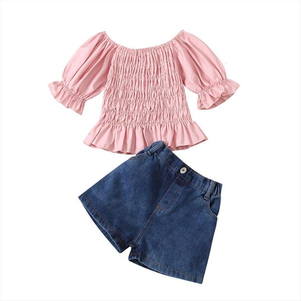 infant kids girls lantern sleeve and shorts set fashion solid color boat neck ruffles elastic t shirt denim 18m 6t, White
infant kids girls lantern sleeve and shorts set fashion solid color boat neck ruffles elastic t shirt denim 18m 6t, White