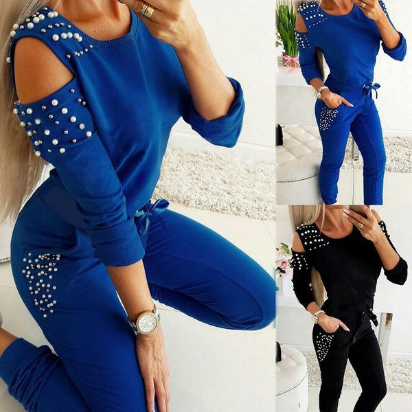 womens beaded strapless 2pcs sets fashion trend long sleeve rond neck sweatshirt pants suits designer female autumn casual loose tracksuits, Gray
womens beaded strapless 2pcs sets fashion trend long sleeve rond neck sweatshirt pants suits designer female autumn casual loose tracksuits, Gray