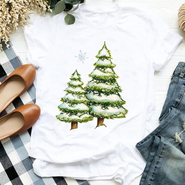 women cartoon tree snow short sleeve holiday 90s merry christmas clothes ladies graphic print tee tshirt female t-shirt, White
women cartoon tree snow short sleeve holiday 90s merry christmas clothes ladies graphic print tee tshirt female t-shirt, White